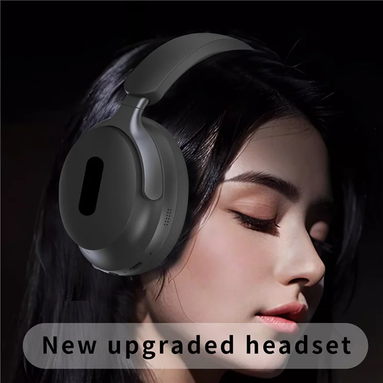 AKZ-25 Bluetooth-compatible 5.3 Over-Ear Headphones 100-Hour Standby Wireless Headset for Cellphone PC Laptop - Black