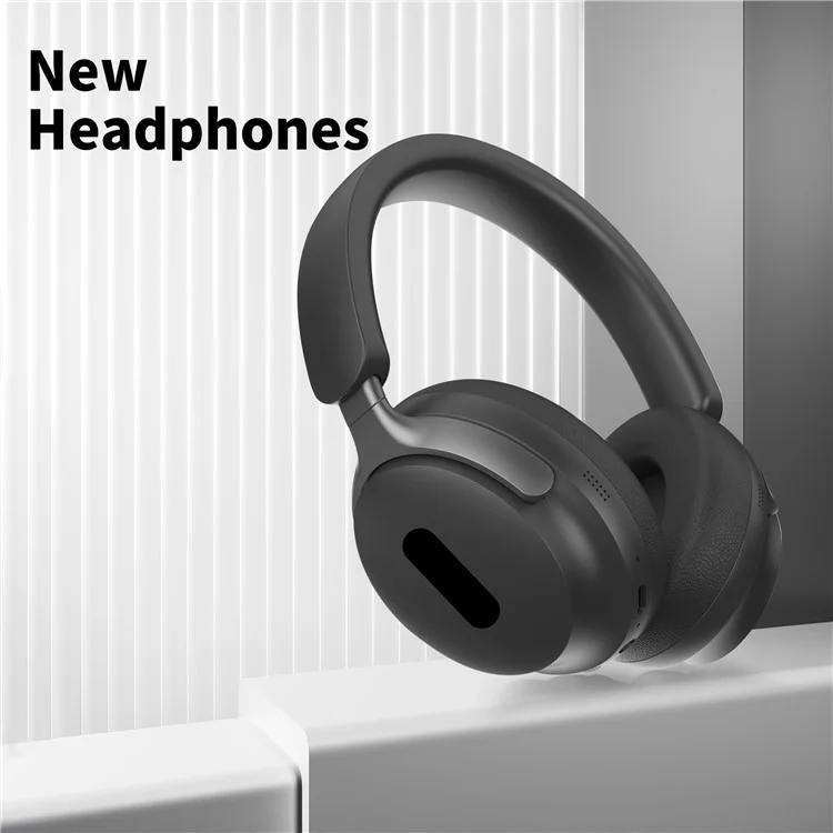 AKZ-25 Bluetooth-compatible 5.3 Over-Ear Headphones 100-Hour Standby Wireless Headset for Cellphone PC Laptop - Black