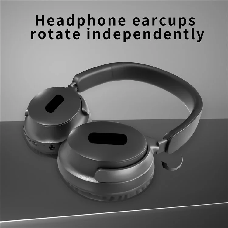 AKZ-25 Bluetooth-compatible 5.3 Over-Ear Headphones 100-Hour Standby Wireless Headset for Cellphone PC Laptop - Black