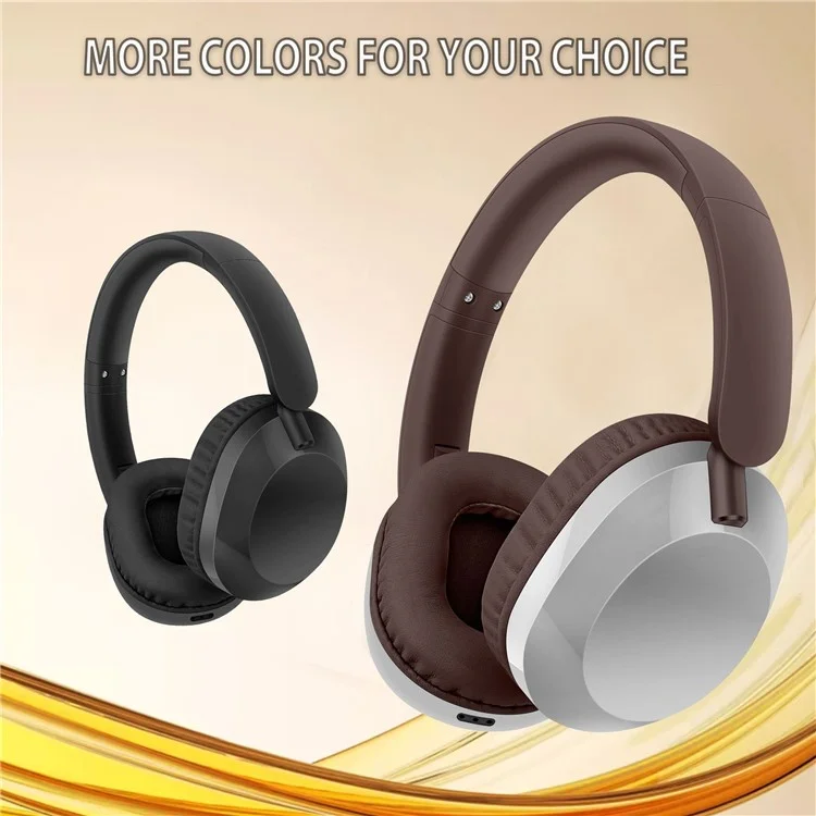 AKZ-30 Over-Ear Bluetooth-compatible 5.3 Headphones BT / TF / FM Modes HiFi Sound Wireless Headset - Brown