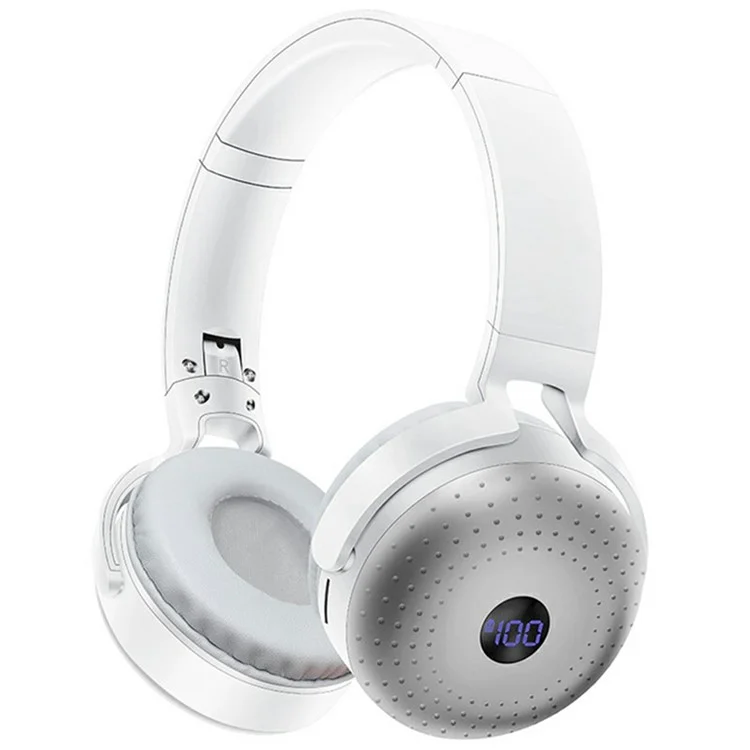 AKZ-M10 Over-Ear Bluetooth-compatible Headphone Foldable Power Bank Function Wireless Headset - Silver