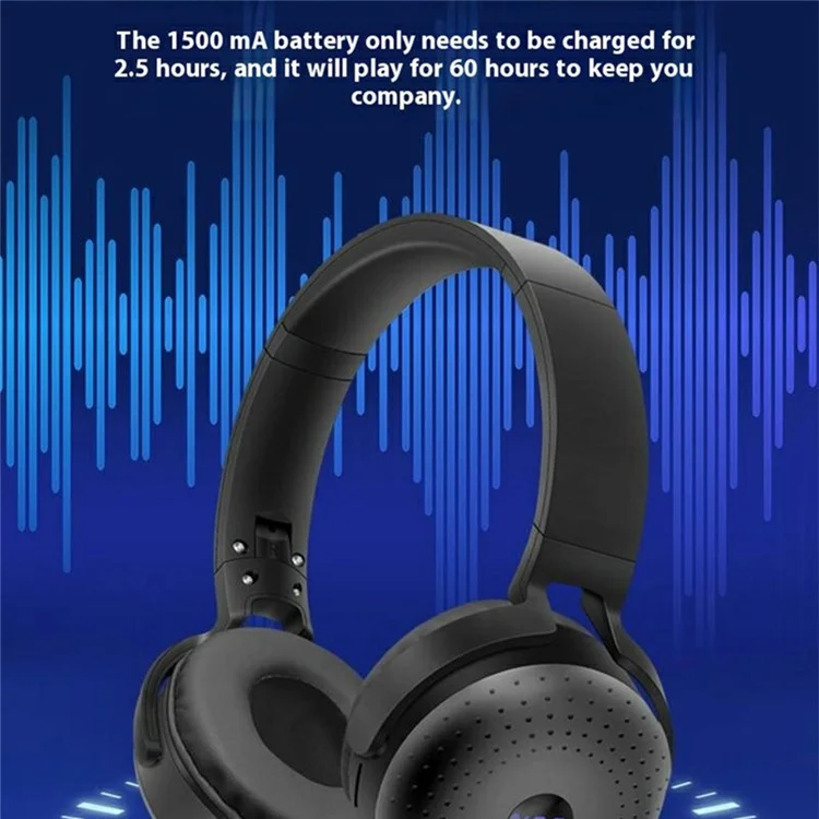 AKZ-M10 Over-Ear Bluetooth-compatible Headphone Foldable Power Bank Function Wireless Headset - Silver