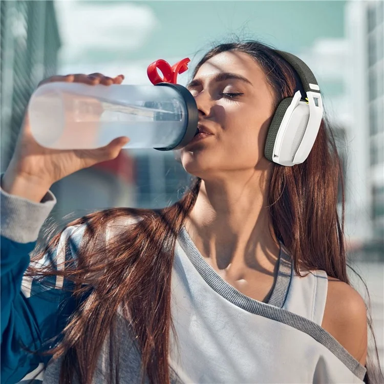 BINNUNE BW06 Bluetooth 5.3 + 2.4G Dual-Modus kabellose Gaming-Kopfhörer mit faltbarem Mikrofon - Grau+Weiß