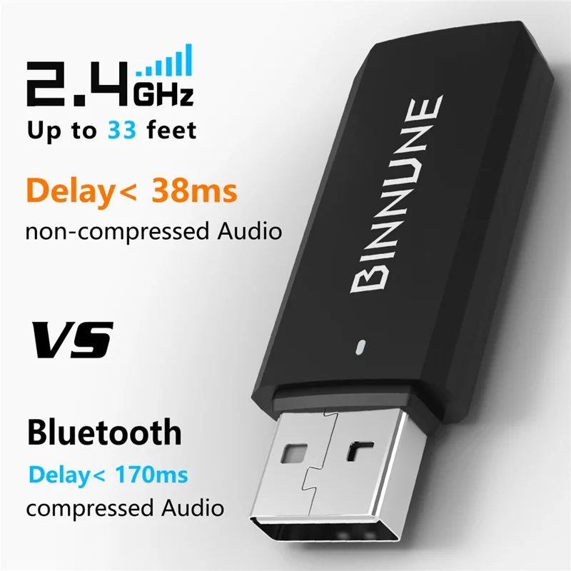 БИННУН BW01 2.4G / Bluetooth / Проводные стереонаушники с накладками для игр и музыки - Черный+Красный