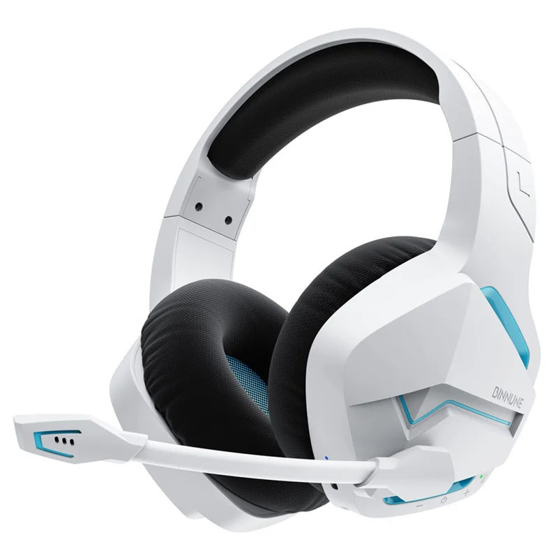 BINNUNE BW01 2.4G / Bluetooth-compatible / Wired Stereo Headphone Over-Ear Gaming Music Headset - White