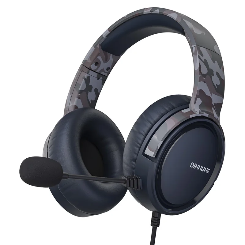 BINNUNE BG02 Gaming Headset 3.5mm Wired Headphones with Microphone For PC  /  Laptop  /  Desktop - Camouflage