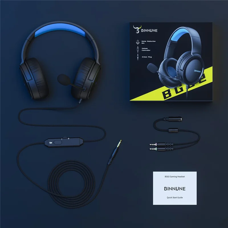 BINNUNE BG02 Gaming Headset 3.5mm Wired Headphones with Microphone For PC  /  Laptop  /  Desktop - Camouflage