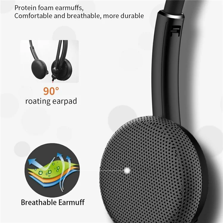 NUBWO HW01 USB Wired Headphone Calls Gaming Headset with Rotatable Microphone