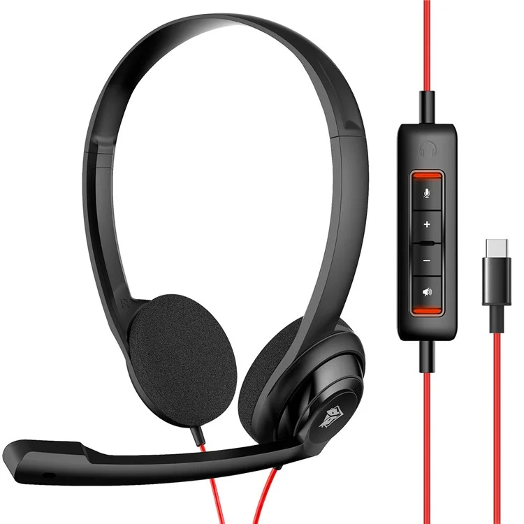 NUBWO HW02 Type-C Wired Headphone Lightweight Office Calls Laptop Headset