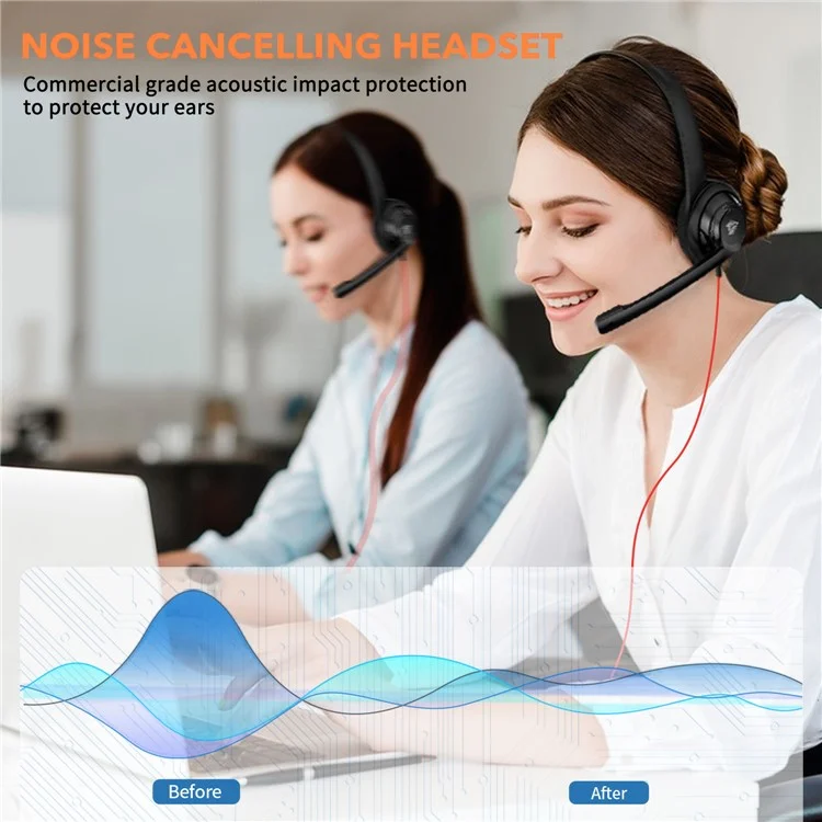 NUBWO HW02 Type-C Wired Headphone Lightweight Office Calls Laptop Headset
