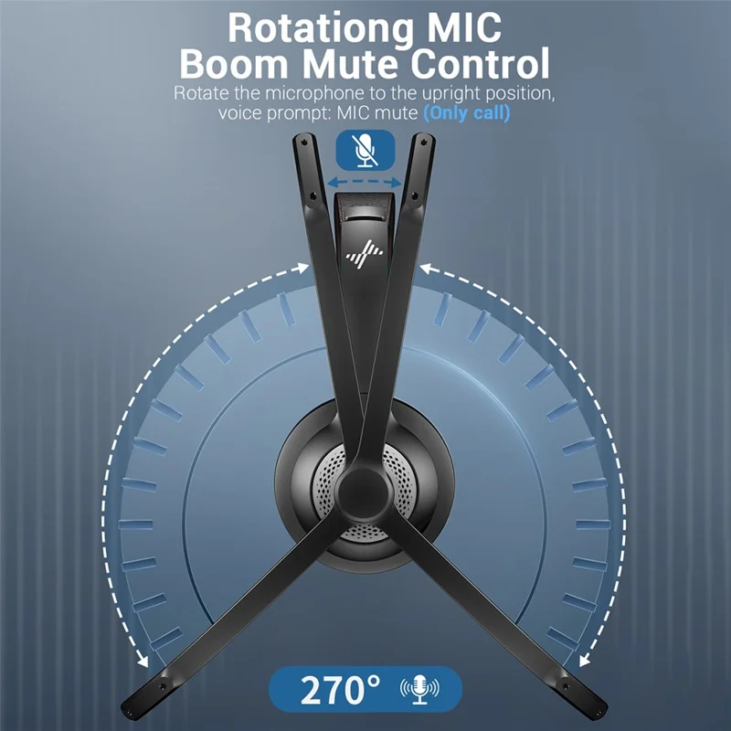 EAGLEND EH02BT+Dongle 2.4G / Bluetooth-compatible Wired Headphone Customer Service Call Center Headset - Apricot