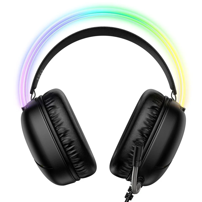 سماعة رأس للألعاب من ONIKUMA X33، سلكية بمنفذ USB وType-C، مع ميكروفون - أسود