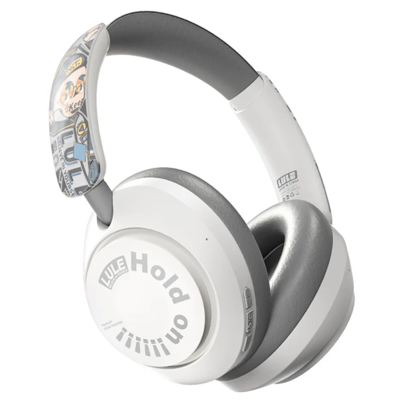 EL-GT3 Bluetooth-compatible Headphones ANC Noise Cancelling Over Ear Wireless Headset with 2.4G Receiver - Beige