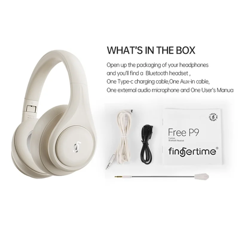 P9 Wireless Bluetooth-compatible Headphones ANC Active Noise Cancelling Deep Bass Headset - Blue