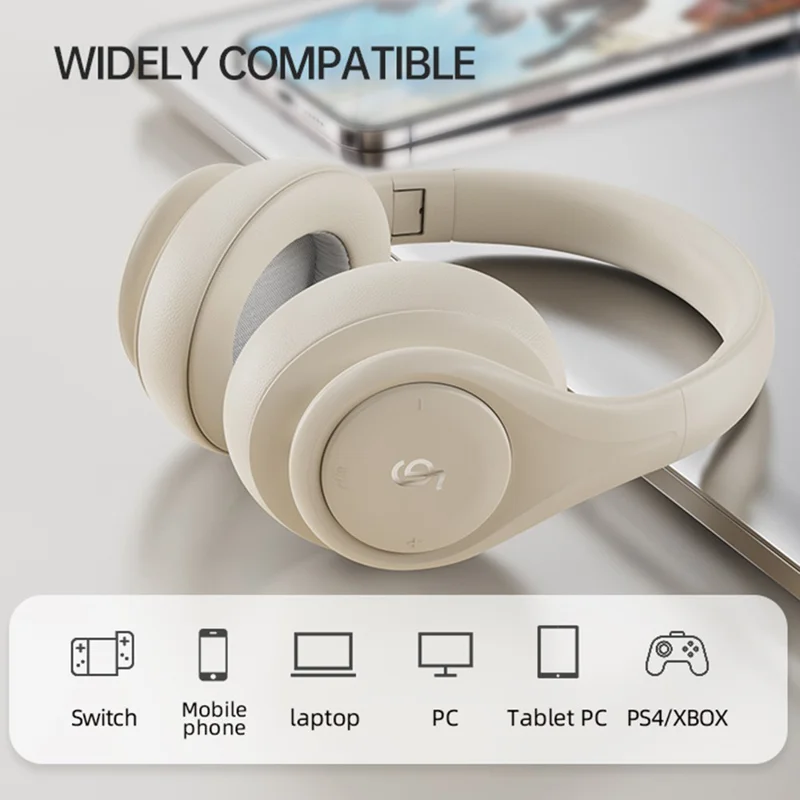 P9 Wireless Bluetooth-compatible Headphones ANC Active Noise Cancelling Deep Bass Headset - Blue