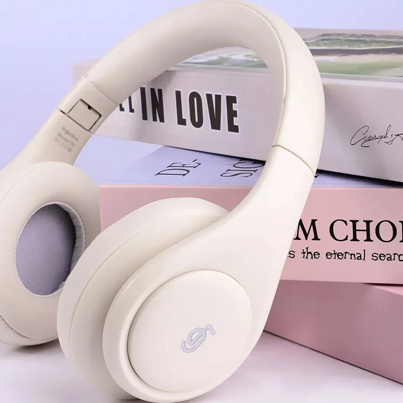 P9 Wireless Bluetooth-compatible Headphones ANC Active Noise Cancelling Deep Bass Headset - Pink