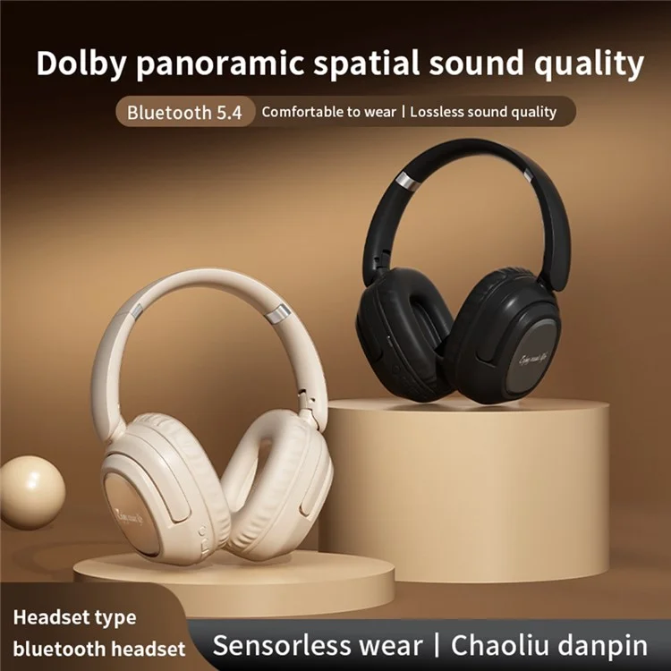 BH900 Gaming Wireless Bluetooth-compatible Headphones Hi-Fi Stereo In-Ear Noise Cancelling 40MM Driver Headset - Khaki