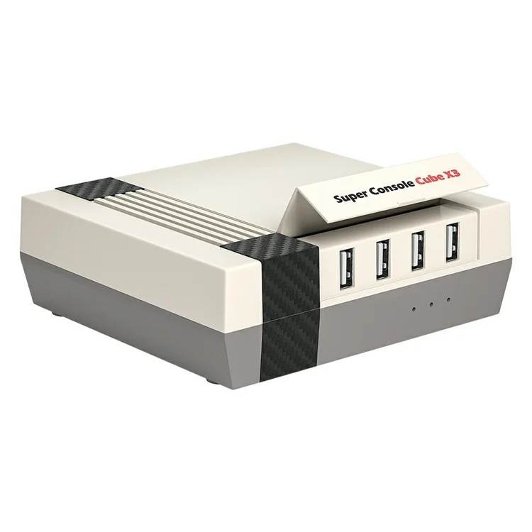 Super Console Cube X3 Three Systems Retro Gaming Console HD TV Box Built In 100000 Games with Gamepad, 256G Storage