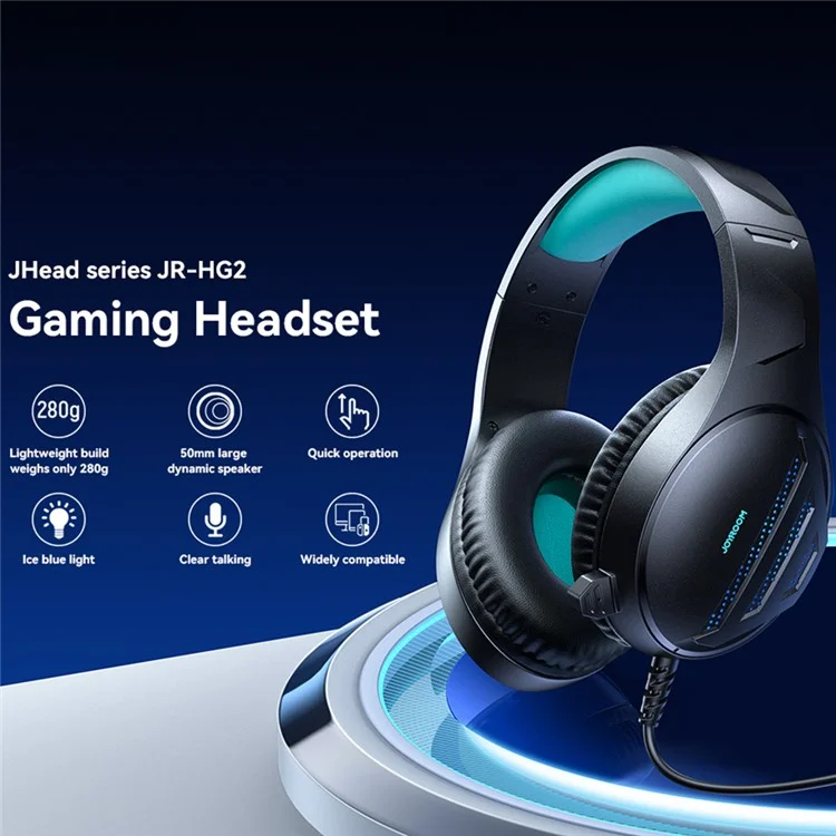 Auriculares Gaming JOYROOM Jhead Series JR-HG2 con Cable, Over-Ear, con Micrófono y Control de Volumen