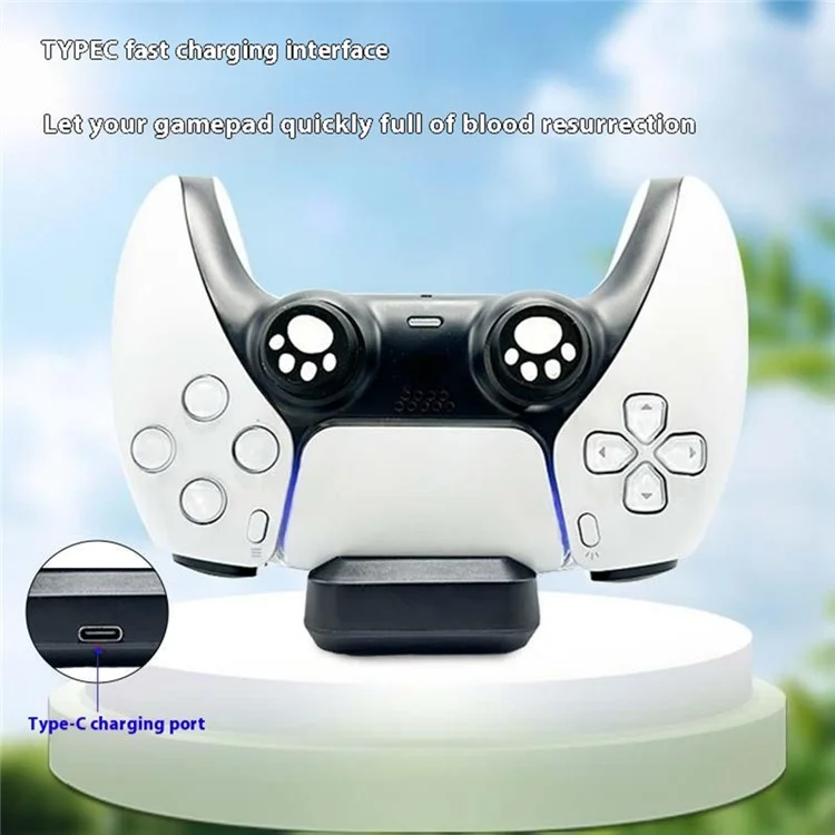 P5-01064 For Sony PlayStation 5 Controller Fast Charging Station Dual Slot Gamepad Smart Charger Dock