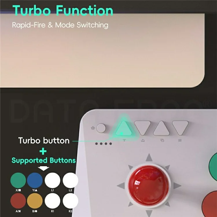 DATA FROG Y5A Fighting Joystick Controller for PC  /  Android  /  iOS  /  Switch Wireless Bluetooth-Compatible Arcade Game Station