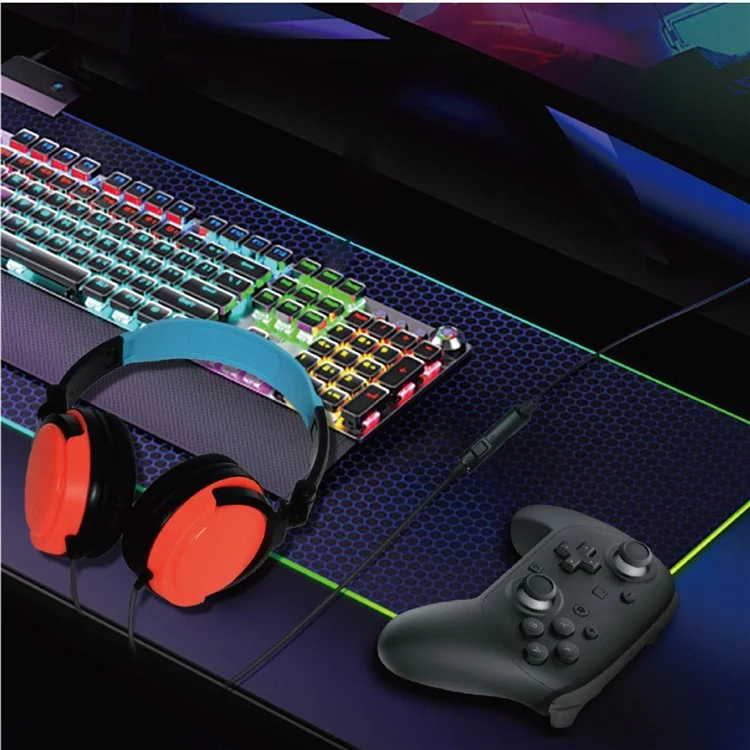 PGTECH GP-379 Casque de jeu filaire avec microphone pour PS5 / Nintendo Switch OLED / XBOX / PC