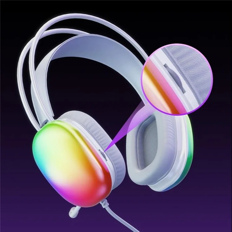 Headset Gamer com Fio LENOVO LECOO HT409 USB 7.1 com Iluminação LED, Over-Ear com Microfone - Preto