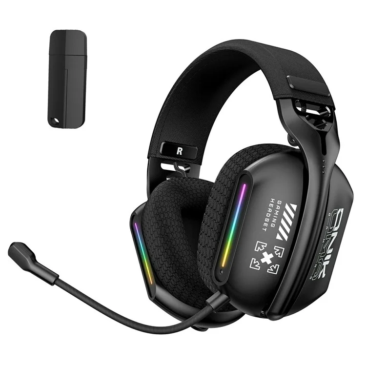 ONIKUMA GT808 Triple Mode Gaming Headset 60H Battery Life RGB Stereo Headphone for PC  /  PS5  /  Xbox