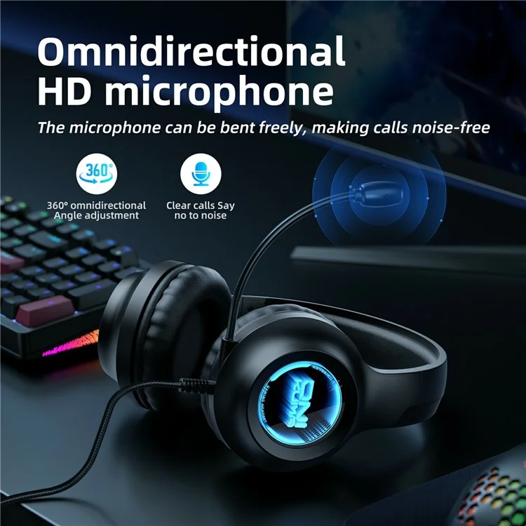 Auriculares Gaming ONIKUMA X36 con Controladores de 40mm, USB / 3.5mm con Micrófono / Luz LED para PC