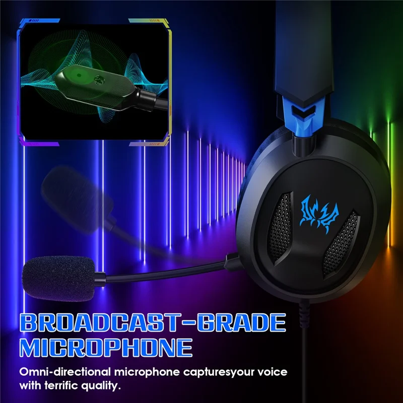 KOTION EACH G3100 For PS4 / PS5 / Nintendo Switch Gaming Headset Wired Headphone with Microphone - Blue
