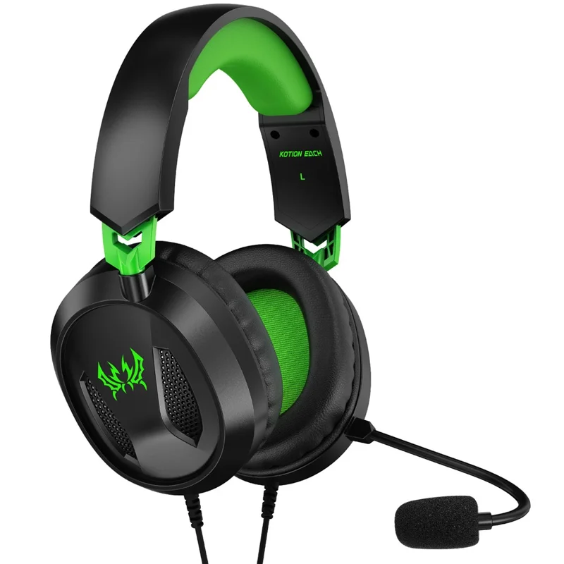KOTION EACH G3100 For PS4 / PS5 / Nintendo Switch Gaming Headset Wired Headphone with Microphone - Green