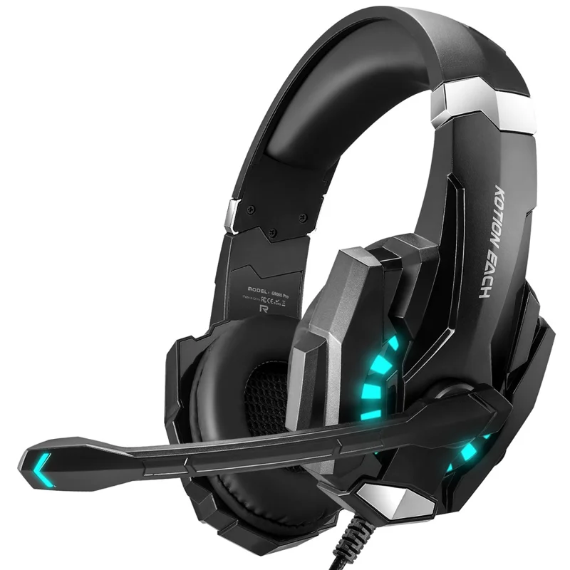 KOTION EACH G9000 Pro LED Light Gaming Headset Wired Over-ear PC Headphone with Microphone - Black