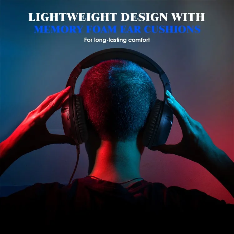 KOTION EACH S20 Gaming Headset LED Light Deep Bass Wired Headphone for PC / PS4 / PS5 with Adapter Cable