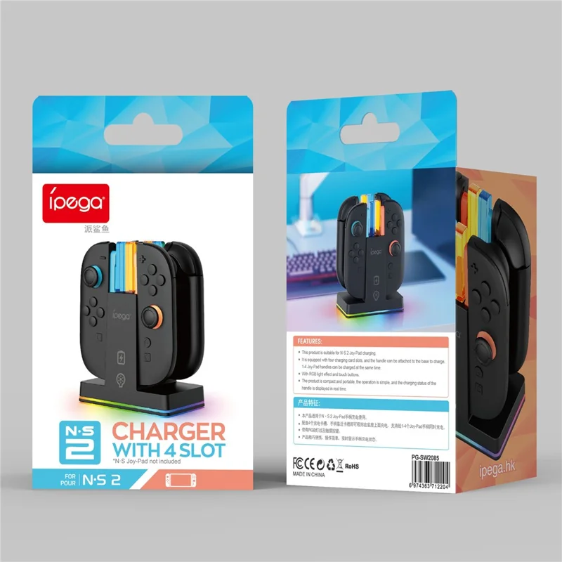 Estação de Carregamento Vertical para 2 Controles Joy-Pads do Nintendo Switch IGEGA PG-SW2085