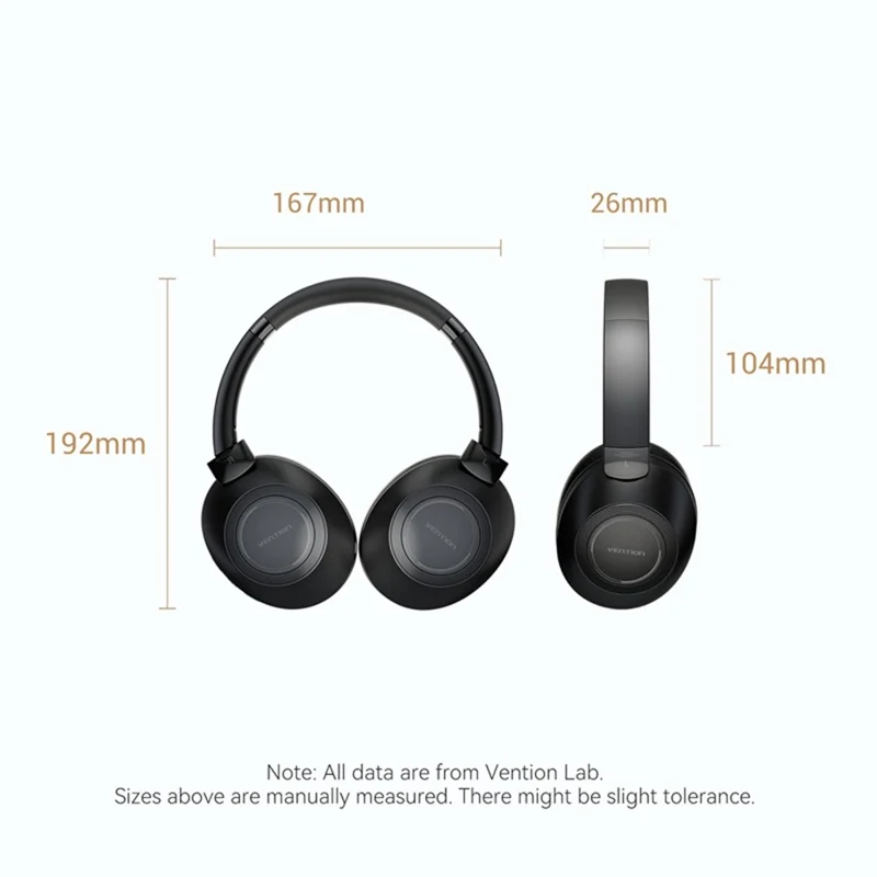 VENTION NBBB0 Soundmate S11 Wireless Headphones BT On-Ear Headset with Microphone for Home / Office