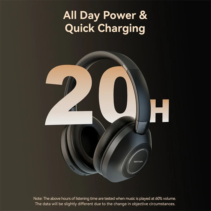 VENTION NBBB0 Soundmate S11 Wireless Headphones BT On-Ear Headset with Microphone for Home / Office