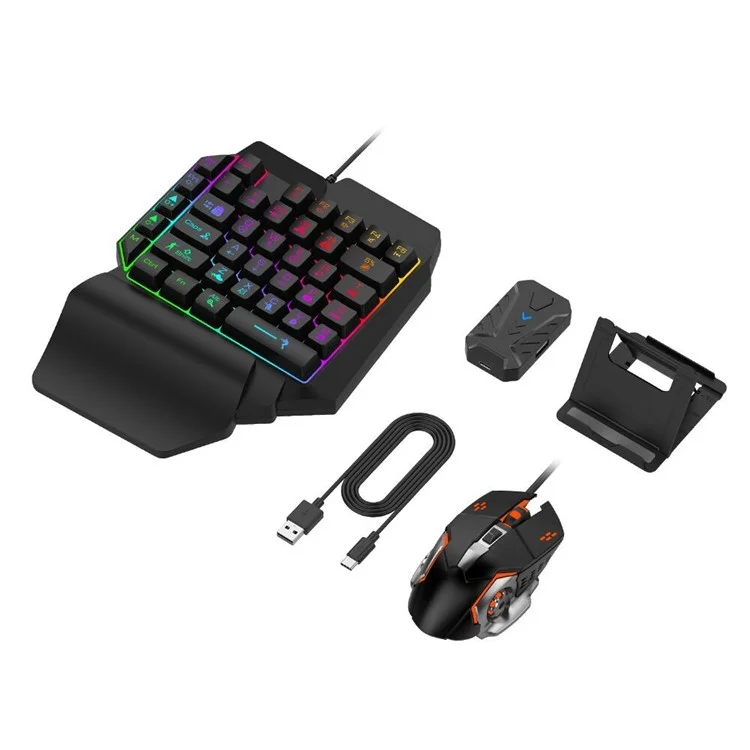 Gamwing Mixpro Mobile Gaming Teclado e Conversor de Mouse Com Mouse e Suporte do Teclado