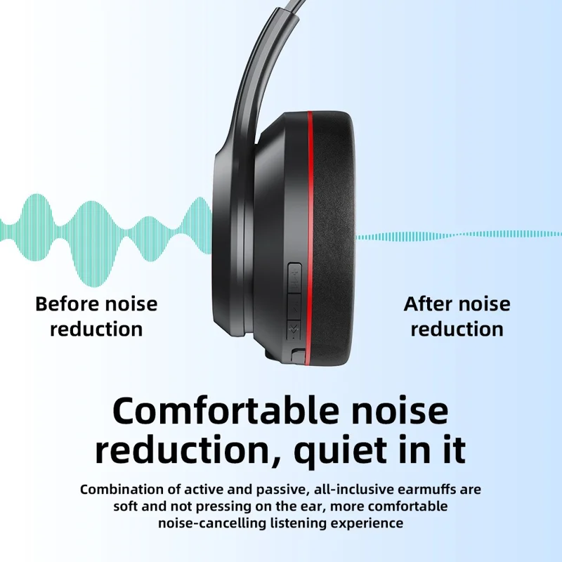 TRANYOO H6 Bluetooth-Compatible Headphones Over Ear 40mm Drivers Foldable Gaming Music Headset