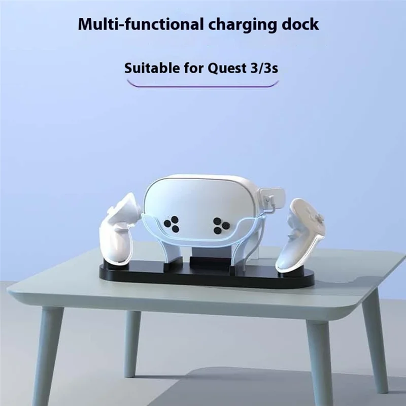 IPLAY HBV-637 For Meta Quest 3S / 3 VR Headset Charging Dock Controller Desktop Charger with LED Light