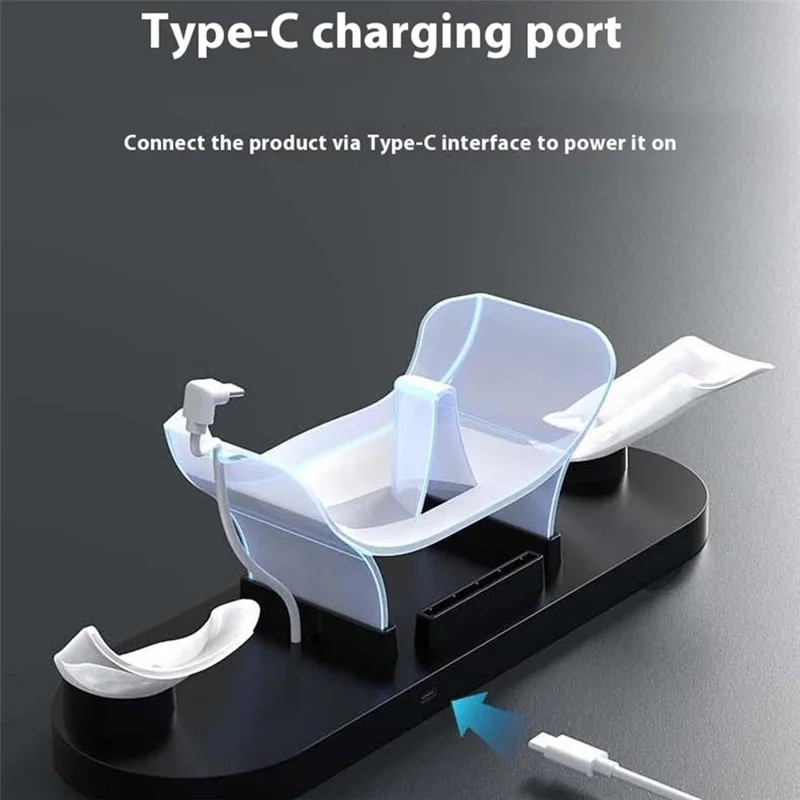 IPLAY HBV-637 For Meta Quest 3S / 3 VR Headset Charging Dock Controller Desktop Charger with LED Light