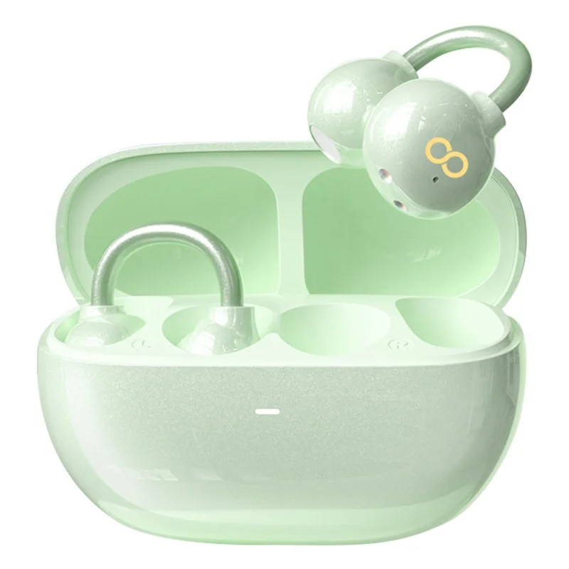 TRANYOO T-M5 OWS Bluetooth-compatible Earbuds Super Bass Clip On Wireless Headphones - Green