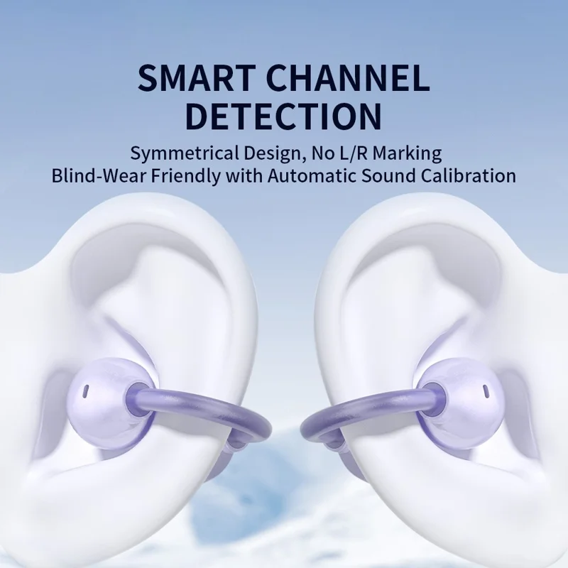 TRANYOO T-M5 OWS Bluetooth-compatible Earbuds Super Bass Clip On Wireless Headphones - Green