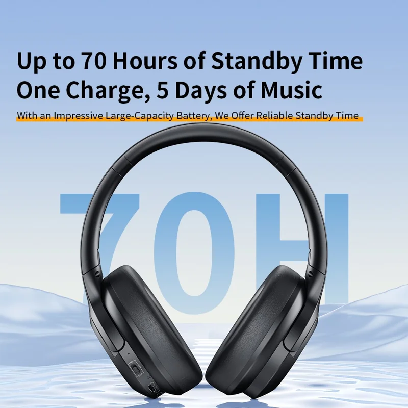 TRANYOO T-H7 ANC Noise Cancelling Bluetooth-Compatible Headphone Over Ear Wireless Headset