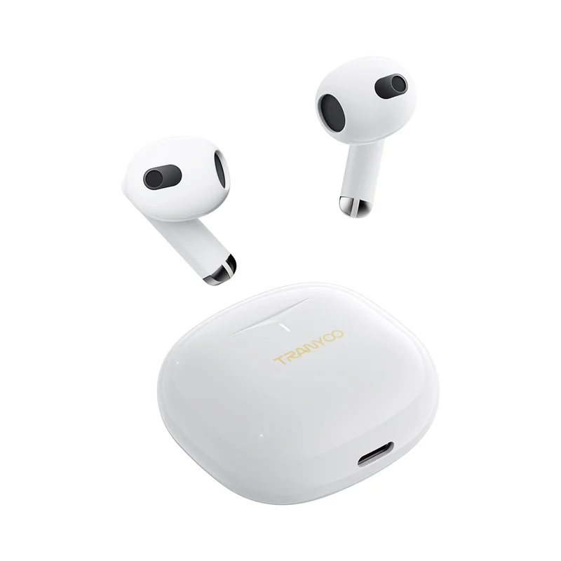 TRANYOO T-M30 Bluetooth-kompatible Kopfhörer Wasserdicht Touch-Steuerung Kabellos Musik Headset - Weiß