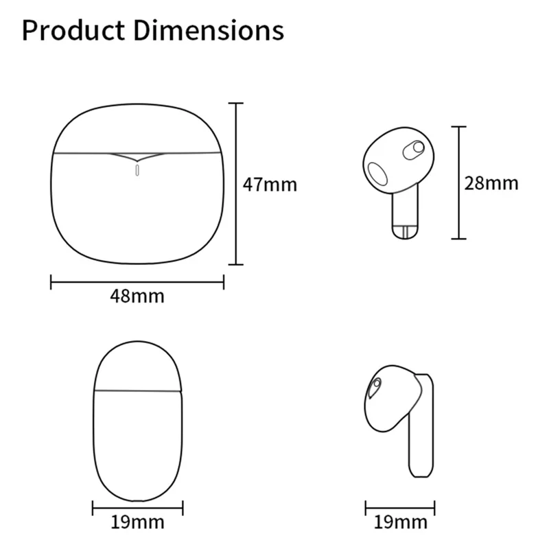 TRANYOO T-M30 Bluetooth-kompatible Kopfhörer Wasserdicht Touch-Steuerung Kabellos Musik Headset - Weiß
