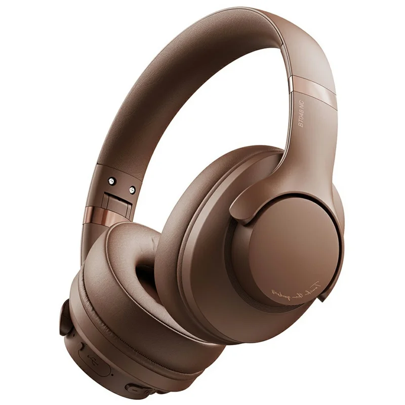 Bt048NC Over-Ear Wireless Headphone ANC Noise Cancelling Bluetooth-Compatible Music Headset - Dark Brown