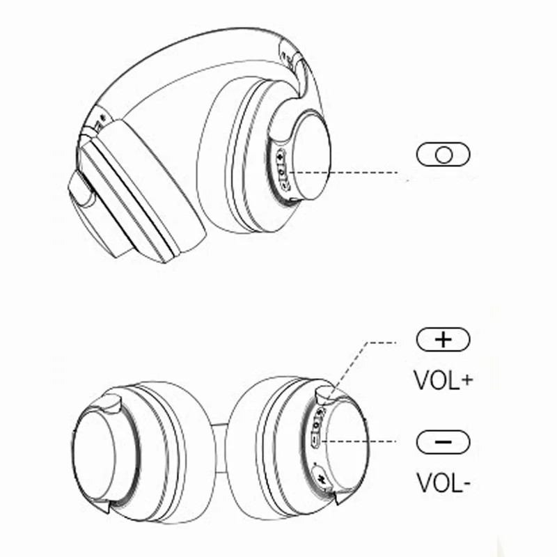 Bt048NC Over-Ear Wireless Headphone ANC Noise Cancelling Bluetooth-Compatible Music Headset - Dark Brown