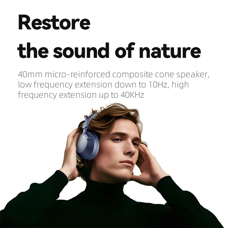GT6 Wireless PC Gaming Headset Noise Cancelling Over Ear Bluetooth-Compatible Headphone - Blue