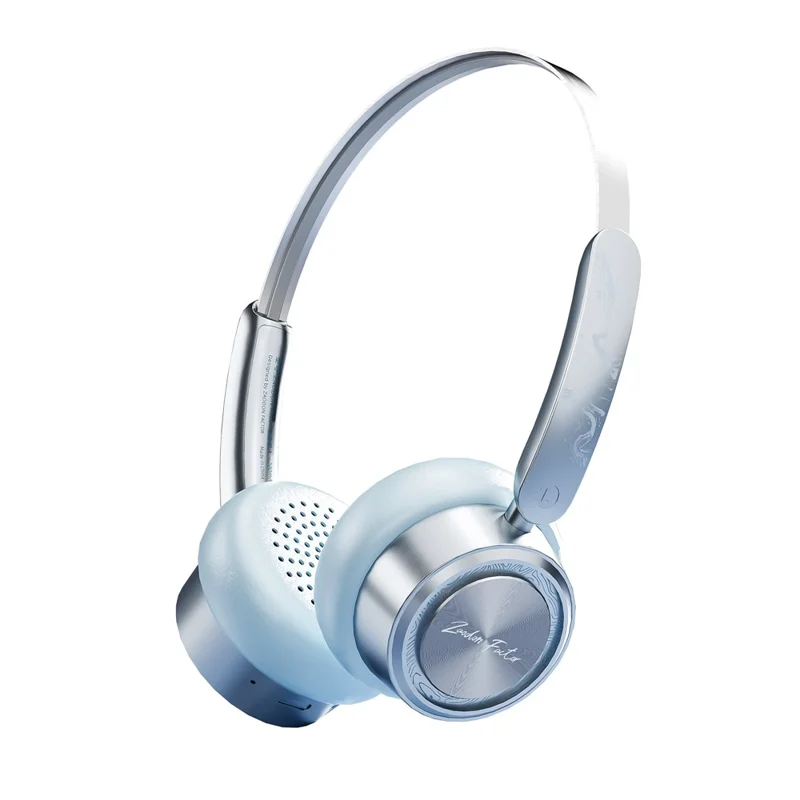 ZAODON MIN Fones de Ouvido Bluetooth-Compatíveis para Jogos e Música Sem Fio HIFI Sound Over-ear - Azul