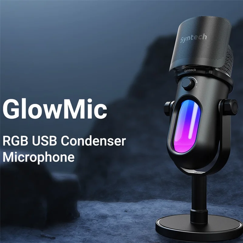 SYNTECH M100 RGB-kondensatormikrofon för gaming HiFi-inspelning Studionivå ljudmikrofon för gaming / direktsändning